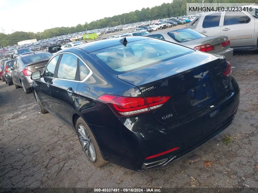 KMHGN4JE0JU233416 2018 Genesis G80 Premium/Ultimate