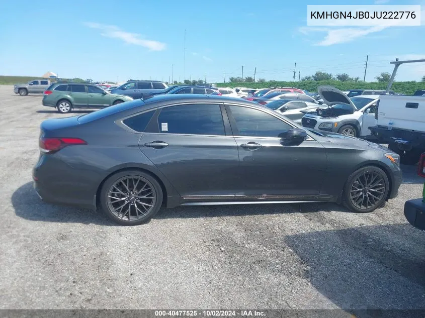 KMHGN4JB0JU222776 2018 Genesis G80 3.3T Sport