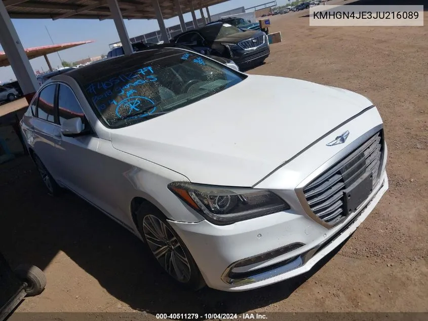 KMHGN4JE3JU216089 2018 Genesis G80 3.8