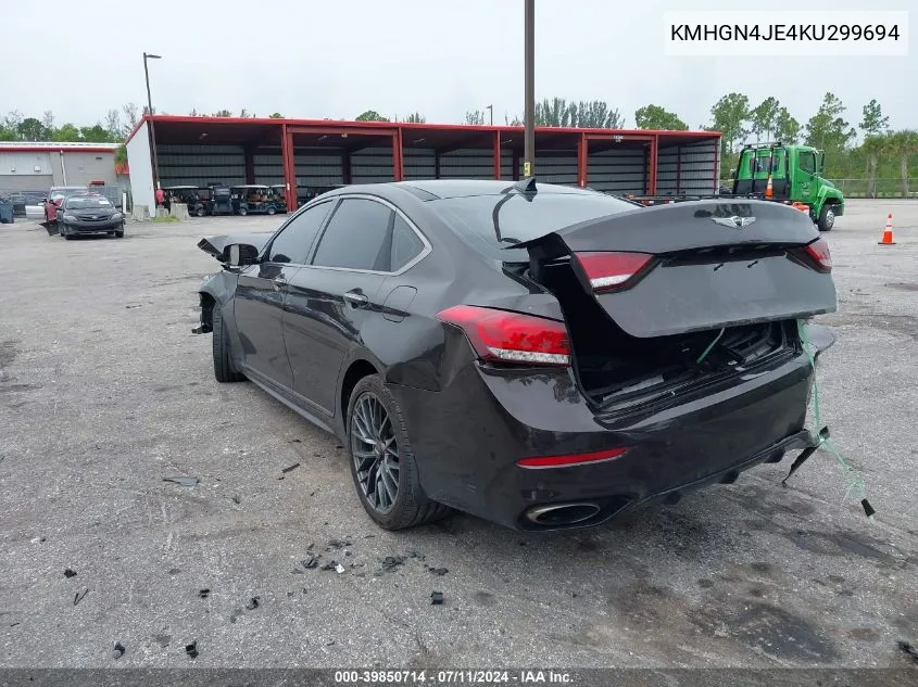 KMHGN4JE4KU299694 2019 Genesis G80 3.8