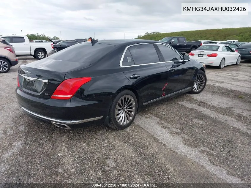 KMHG34JAXHU032426 2017 Genesis G90 3.3T Premium