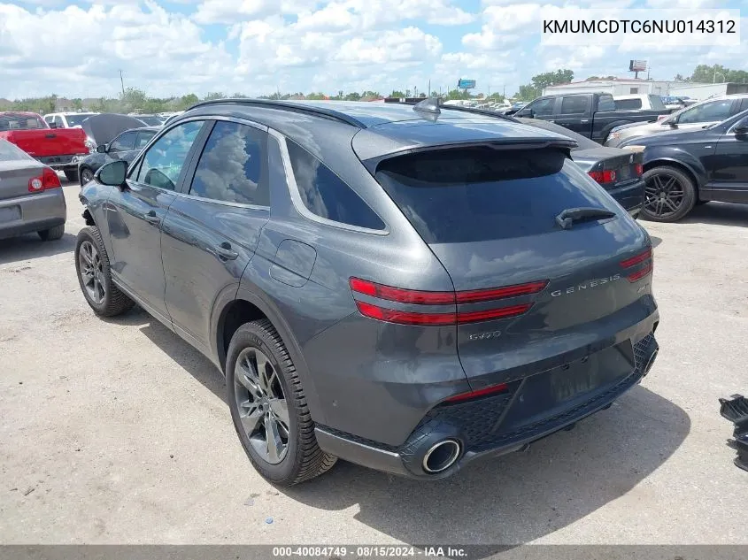 KMUMCDTC6NU014312 2022 Genesis Gv70 3.5T Awd Sport