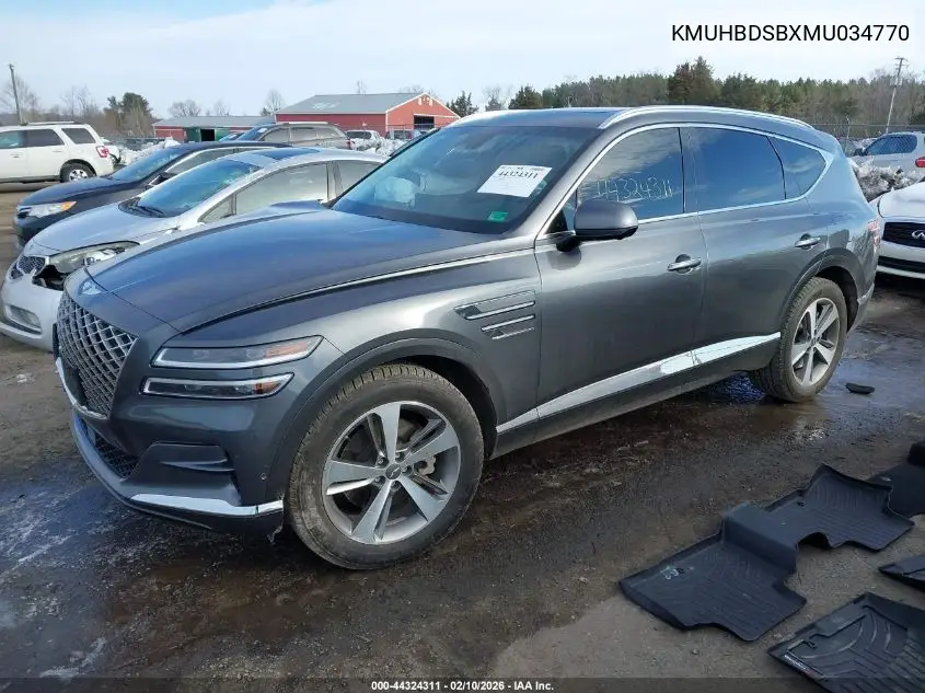 2021 Genesis Gv80 2.5T Awd VIN: KMUHBDSBXMU034770 Lot: 44324311