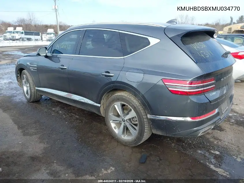 2021 Genesis Gv80 2.5T Awd VIN: KMUHBDSBXMU034770 Lot: 44324311