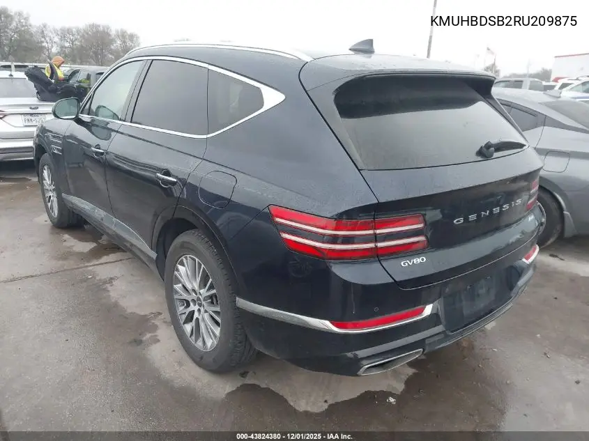 KMUHBDSB2RU209875 2024 Genesis Gv80 2.5T Awd