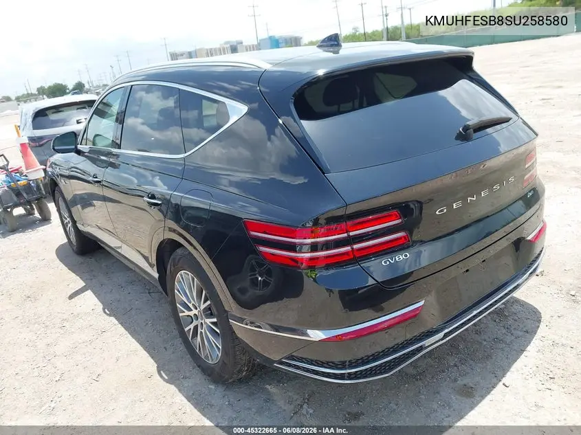 2025 Genesis Gv80 2.5T Standard Awd VIN: KMUHFESB8SU258580 Lot: 45322665