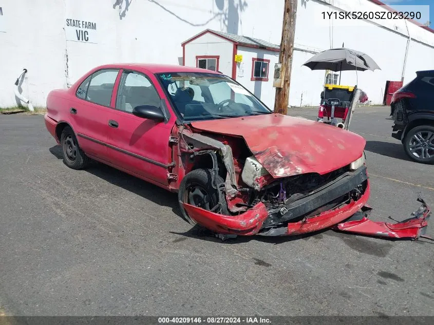 1Y1SK5260SZ023290 1995 Geo Prizm Lsi