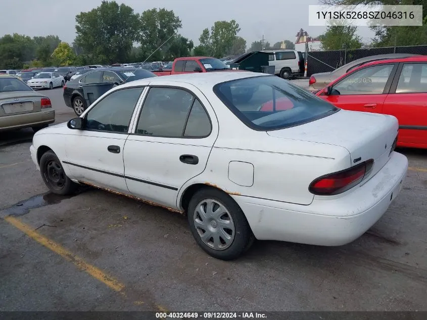 1Y1SK5268SZ046316 1995 Geo Prizm Lsi