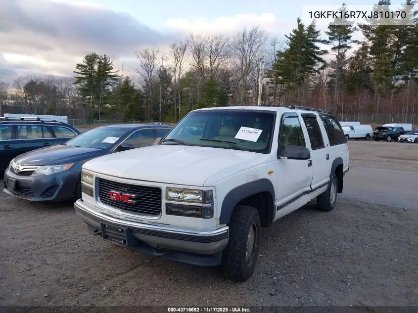 1GKFK16R7XJ810170 1999 GMC Suburban 1500 Slt Cmi