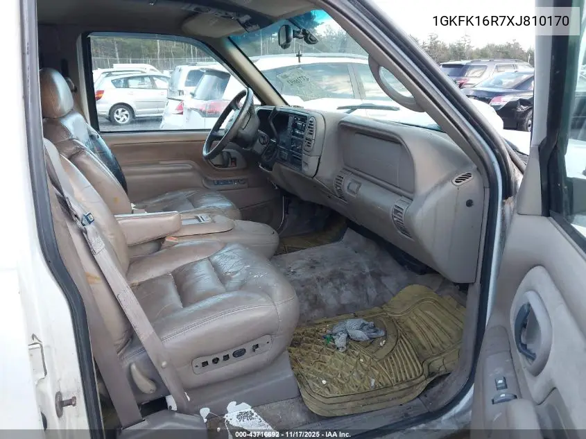 1GKFK16R7XJ810170 1999 GMC Suburban 1500 Slt Cmi