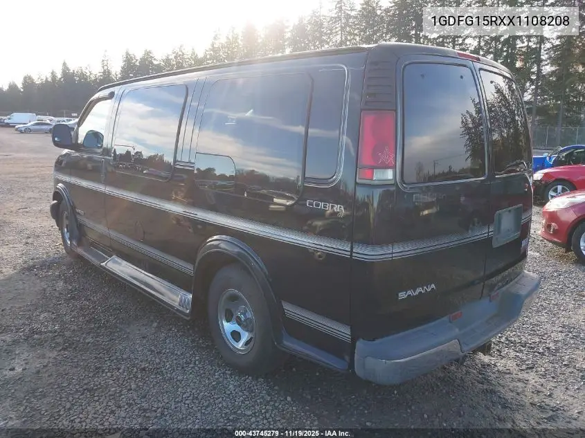 1GDFG15RXX1108208 1999 GMC Savana Rv G1500