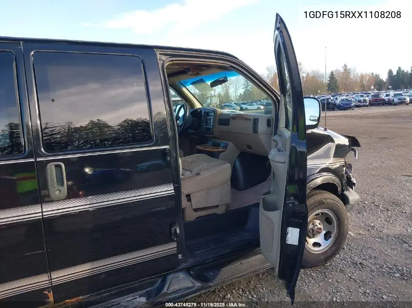 1GDFG15RXX1108208 1999 GMC Savana Rv G1500