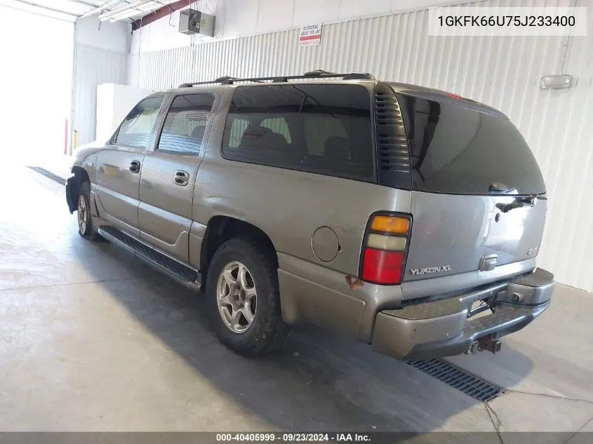 2005 GMC Yukon Xl 1500 Denali VIN: 1GKFK66U75J233400 Lot: 40405999