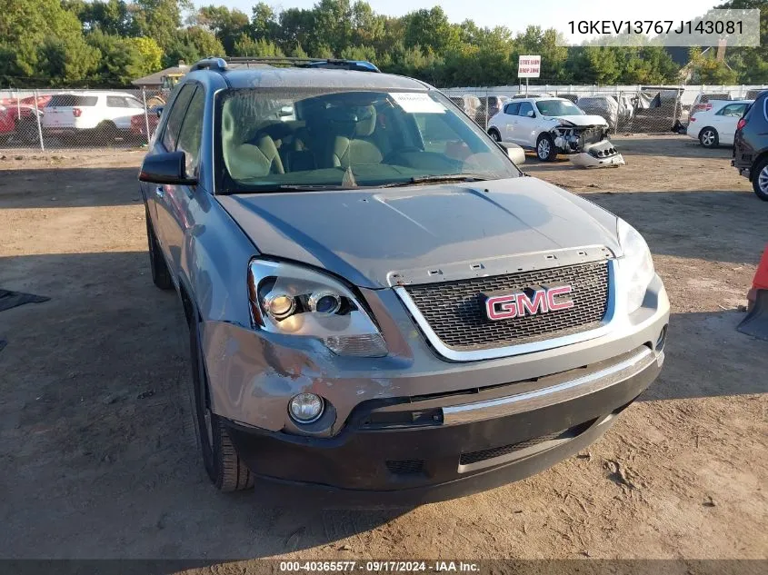 1GKEV13767J143081 2007 GMC Acadia Sle