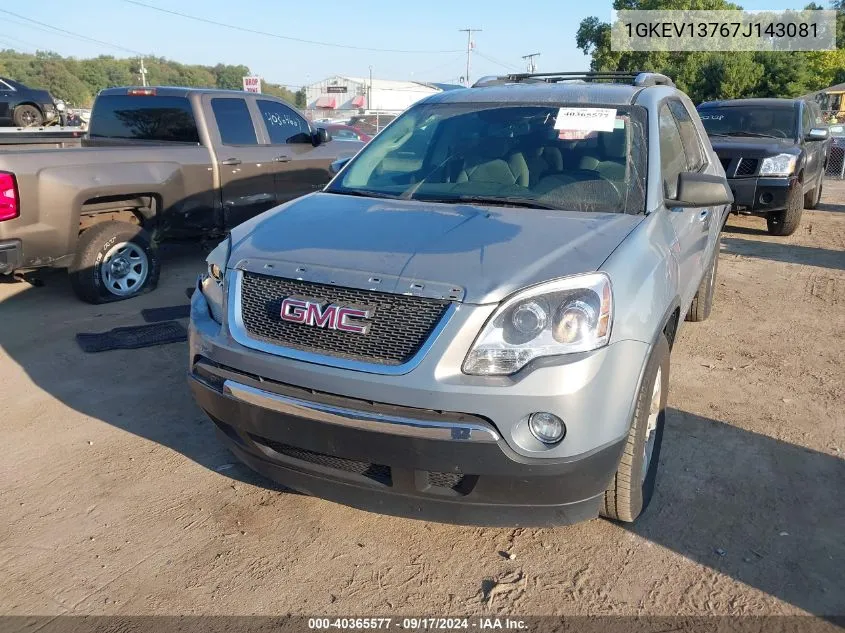 1GKEV13767J143081 2007 GMC Acadia Sle