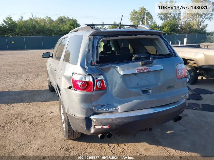 1GKEV13767J143081 2007 GMC Acadia Sle