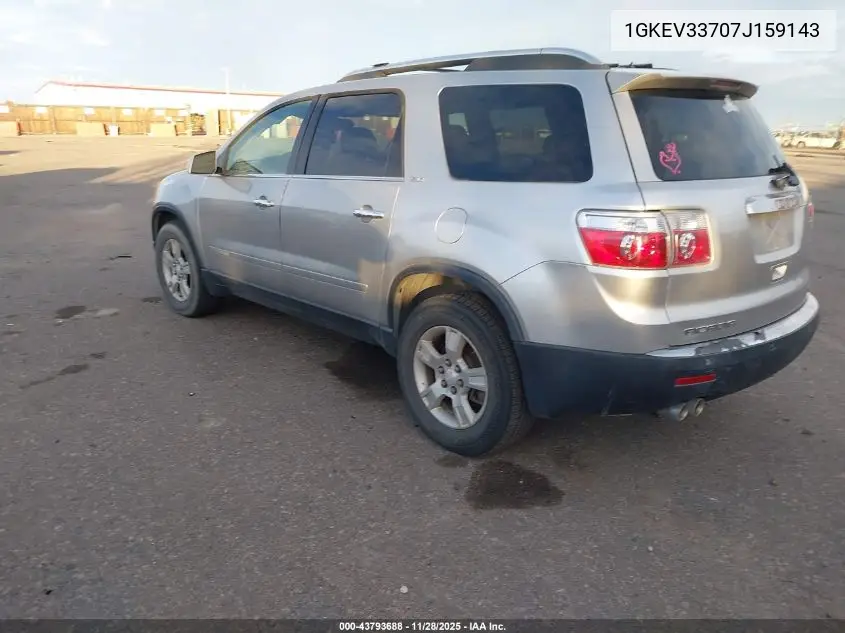 1GKEV33707J159143 2007 GMC Acadia Slt-1