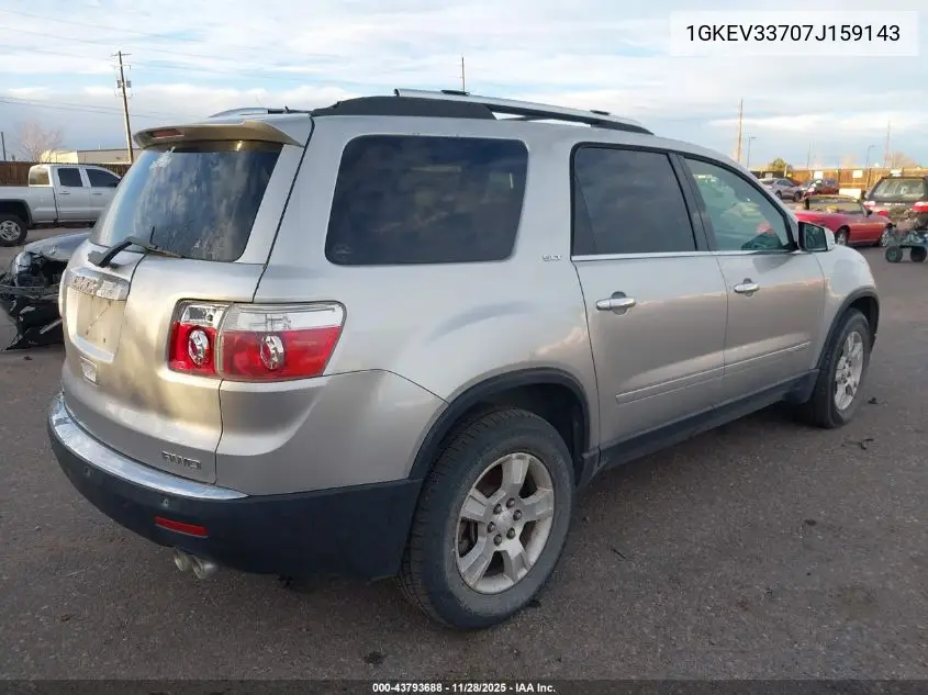 1GKEV33707J159143 2007 GMC Acadia Slt-1