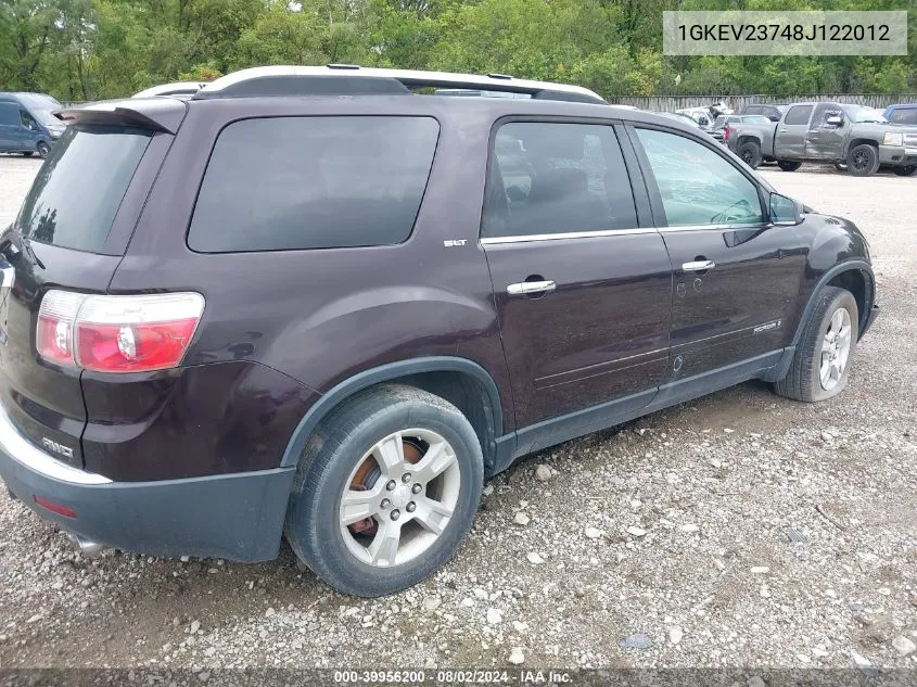 1GKEV23748J122012 2008 GMC Acadia