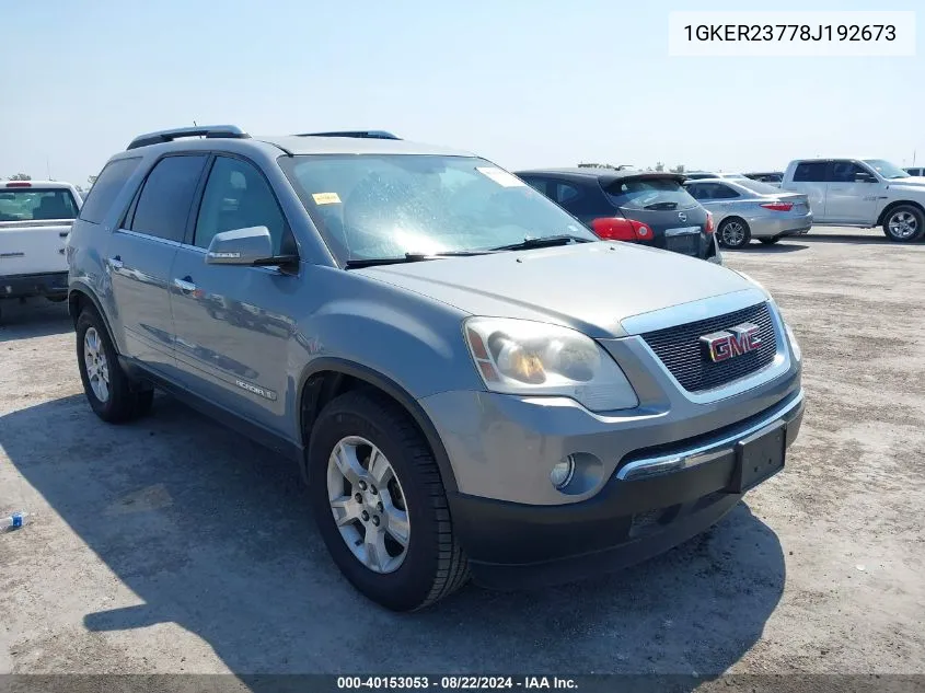 1GKER23778J192673 2008 GMC Acadia Slt-1