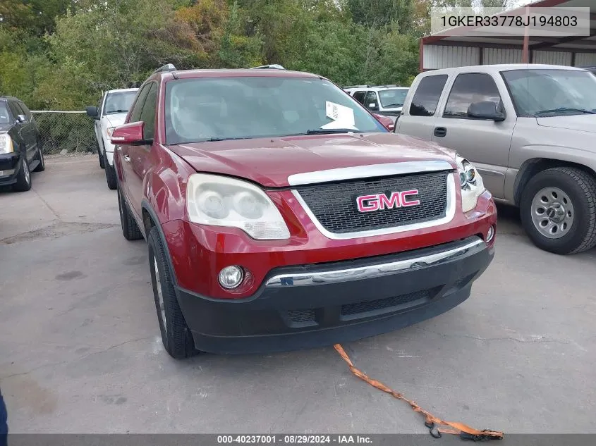 1GKER33778J194803 2008 GMC Acadia Slt-2