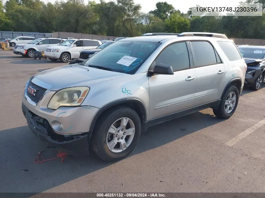 1GKEV13748J230396 2008 GMC Acadia Sle