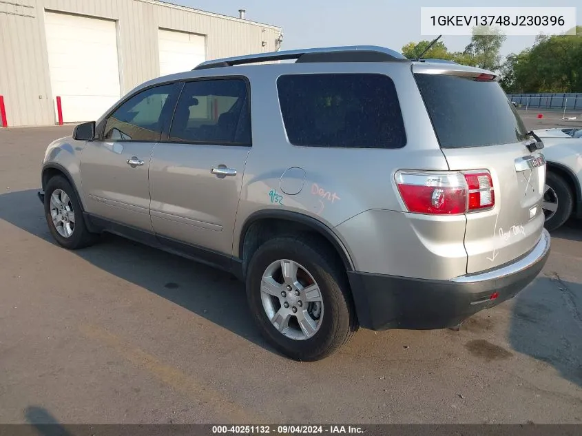 1GKEV13748J230396 2008 GMC Acadia Sle