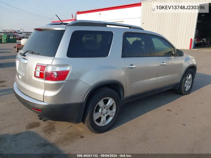 1GKEV13748J230396 2008 GMC Acadia Sle