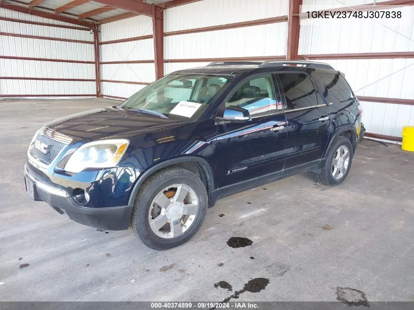 1GKEV23748J307838 2008 GMC Acadia Slt-1