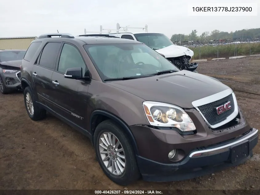 1GKER13778J237900 2008 GMC Acadia Sle