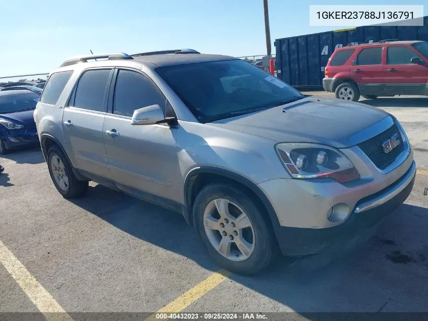 1GKER23788J136791 2008 GMC Acadia Slt-1