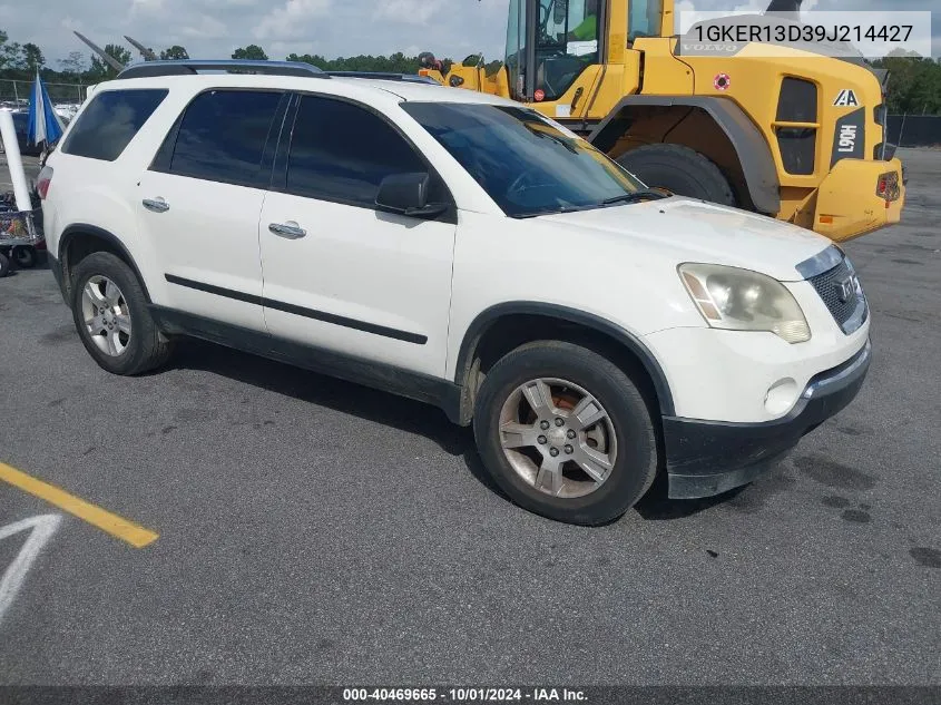 1GKER13D39J214427 2009 GMC Acadia Sle-1