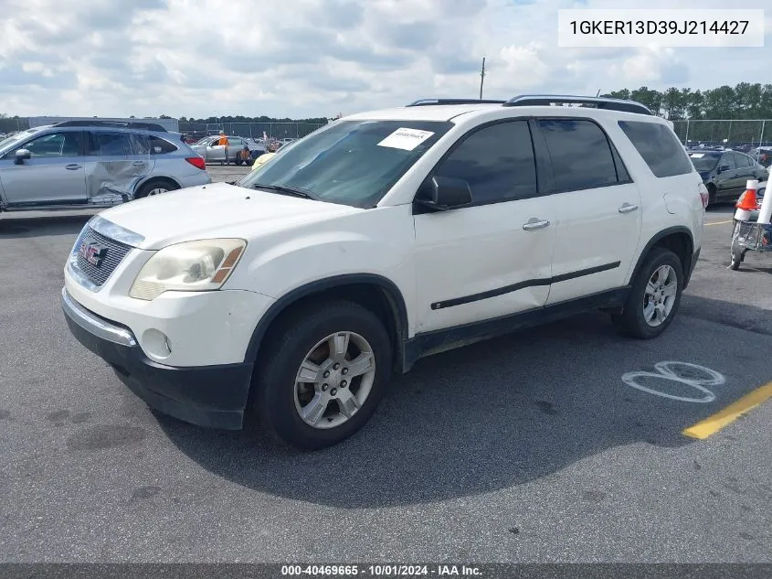 1GKER13D39J214427 2009 GMC Acadia Sle-1