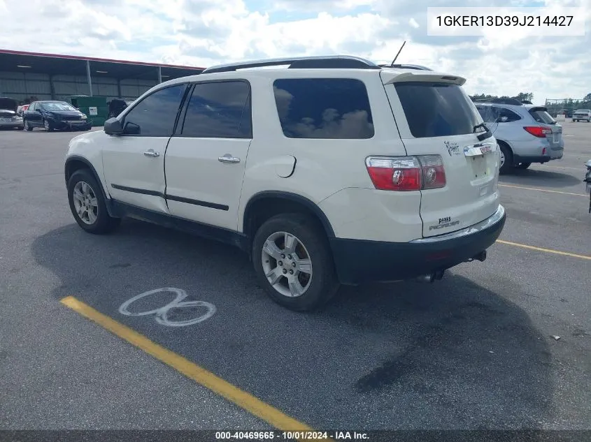 1GKER13D39J214427 2009 GMC Acadia Sle-1