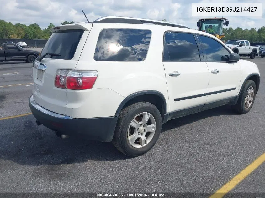 1GKER13D39J214427 2009 GMC Acadia Sle-1