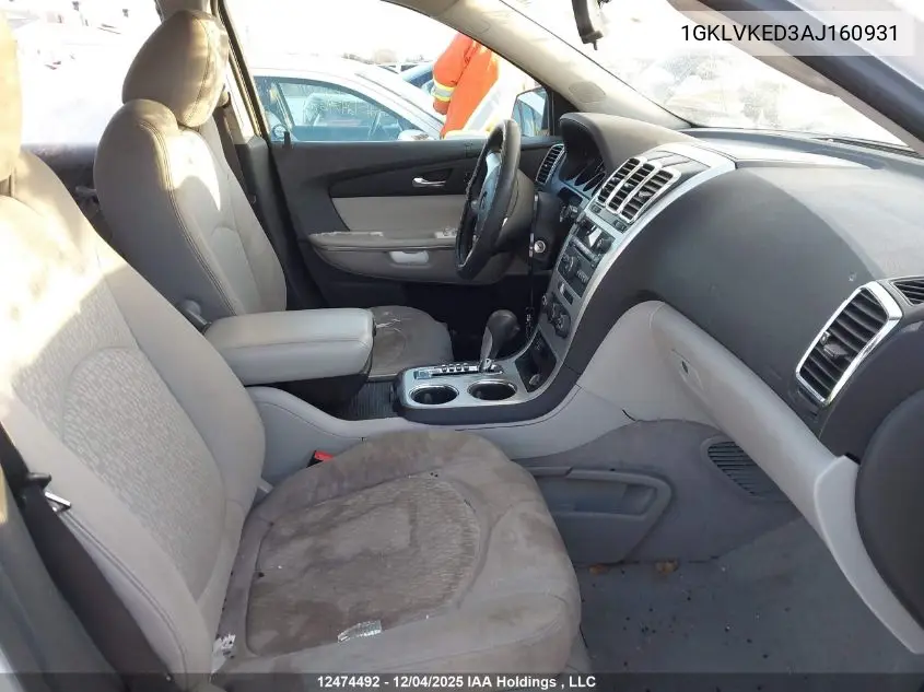 1GKLVKED3AJ160931 2010 GMC Acadia Sle