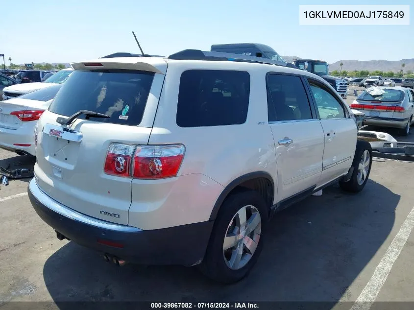 1GKLVMED0AJ175849 2010 GMC Acadia Slt-1