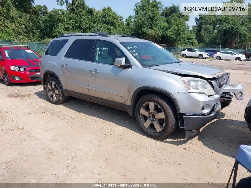 1GKLVMED2AJ199716 2010 GMC Acadia Slt-1