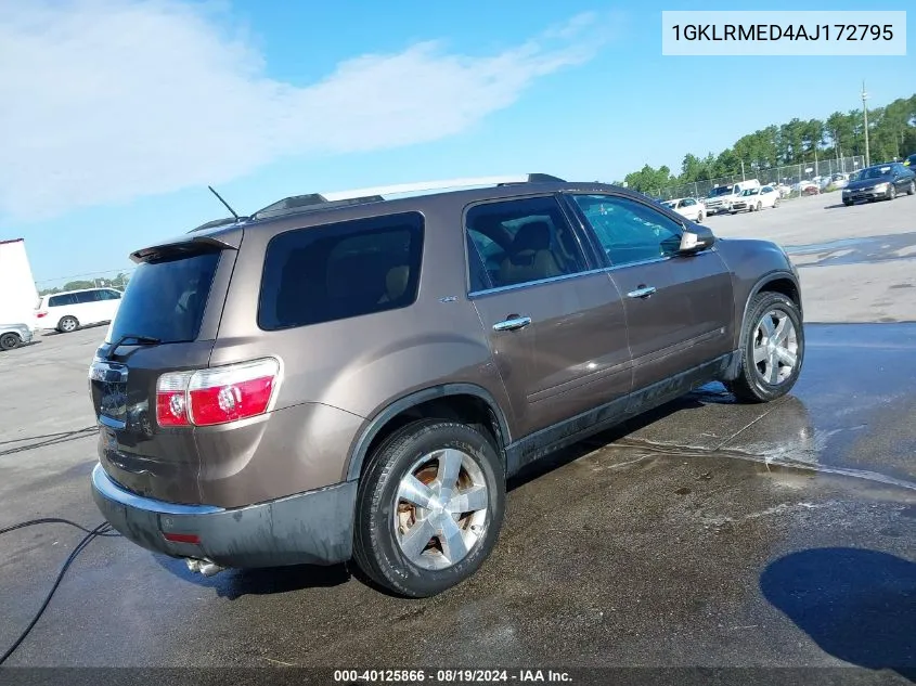 1GKLRMED4AJ172795 2010 GMC Acadia Slt-1