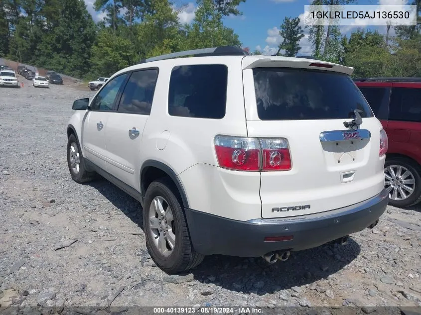 1GKLRLED5AJ136530 2010 GMC Acadia Sle