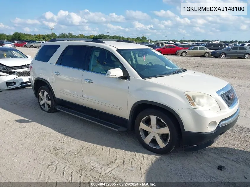 1GKLRMEDXAJ148100 2010 GMC Acadia Slt-1