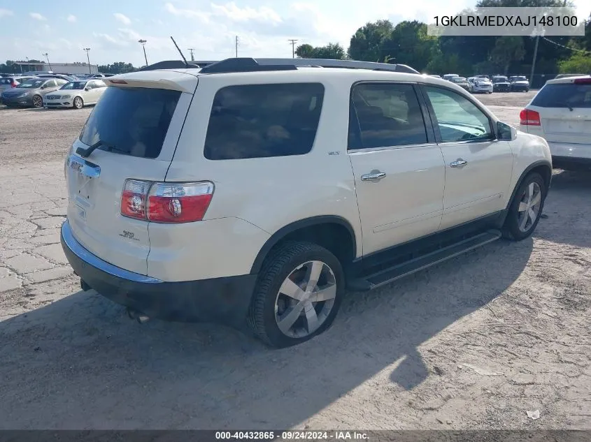 1GKLRMEDXAJ148100 2010 GMC Acadia Slt-1