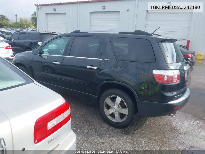 1GKLRMED3AJ247180 2010 GMC Acadia Slt-1