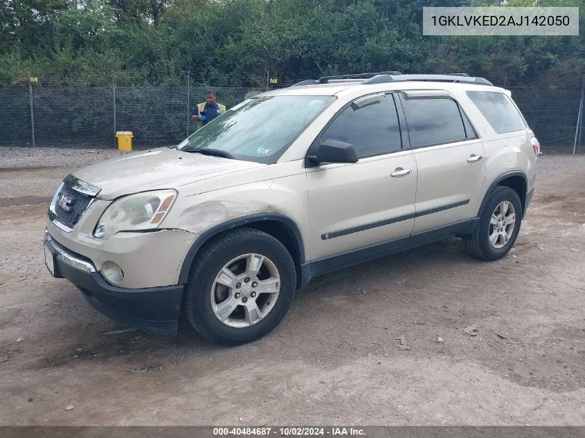 1GKLVKED2AJ142050 2010 GMC Acadia Sl