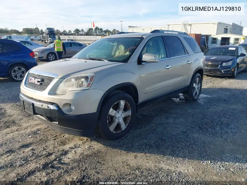 1GKLRMED1AJ129810 2010 GMC Acadia Slt-1