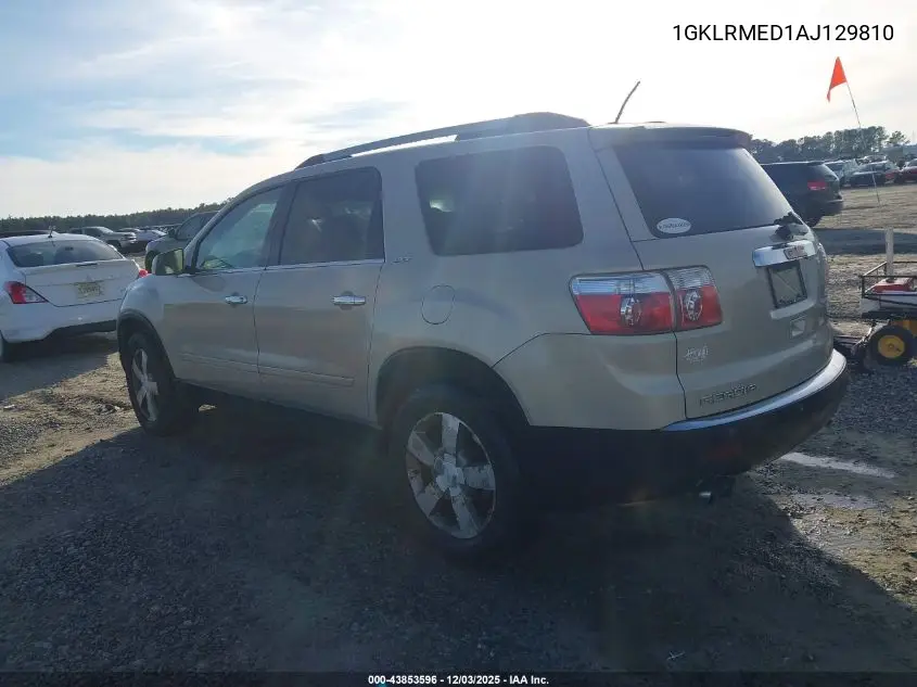 1GKLRMED1AJ129810 2010 GMC Acadia Slt-1