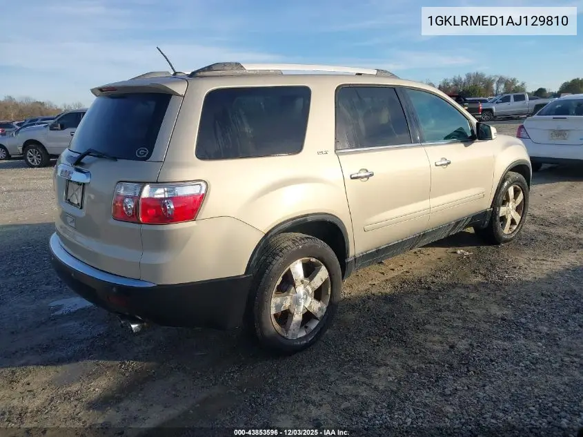 1GKLRMED1AJ129810 2010 GMC Acadia Slt-1