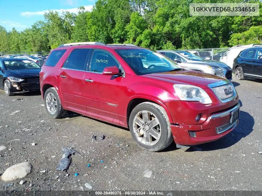 1GKKVTED6BJ334655 2011 GMC Acadia Denali