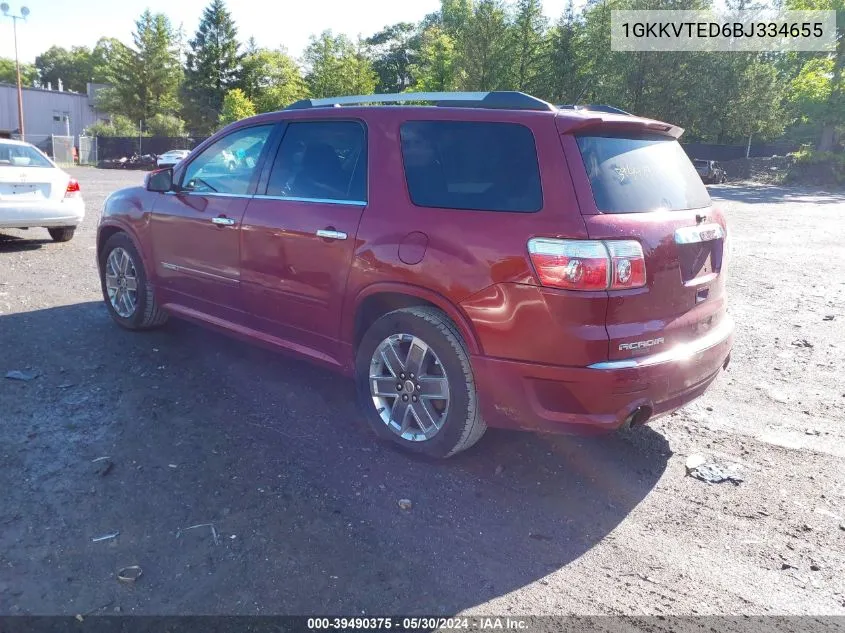 1GKKVTED6BJ334655 2011 GMC Acadia Denali