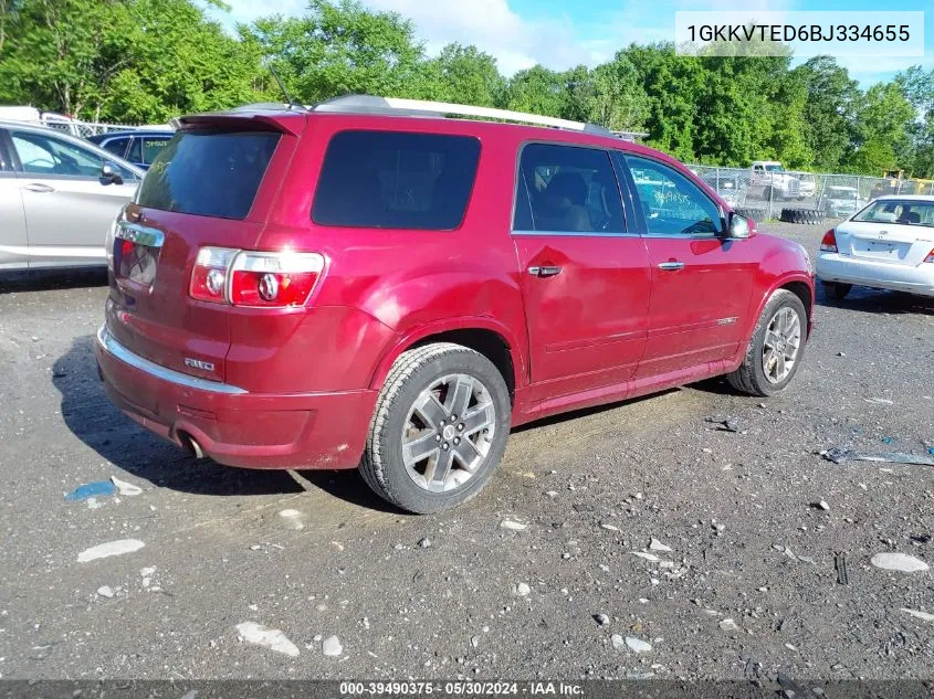 1GKKVTED6BJ334655 2011 GMC Acadia Denali